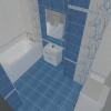 синяя плитка для туалетов